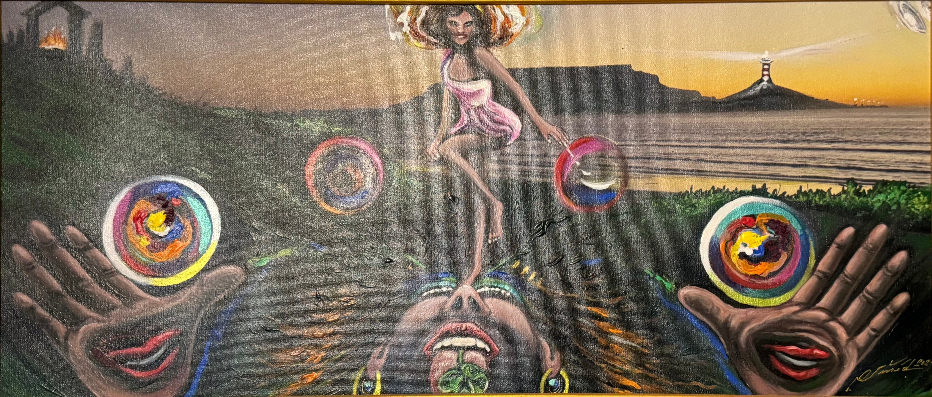 Úsměvný úsvit akryl na plátně