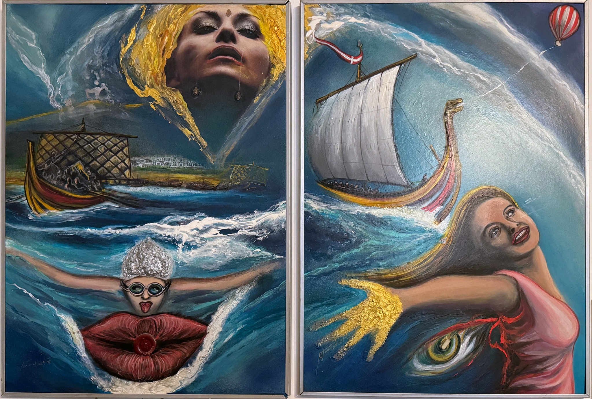 Diptych - Objevitelka akryl na sololitu