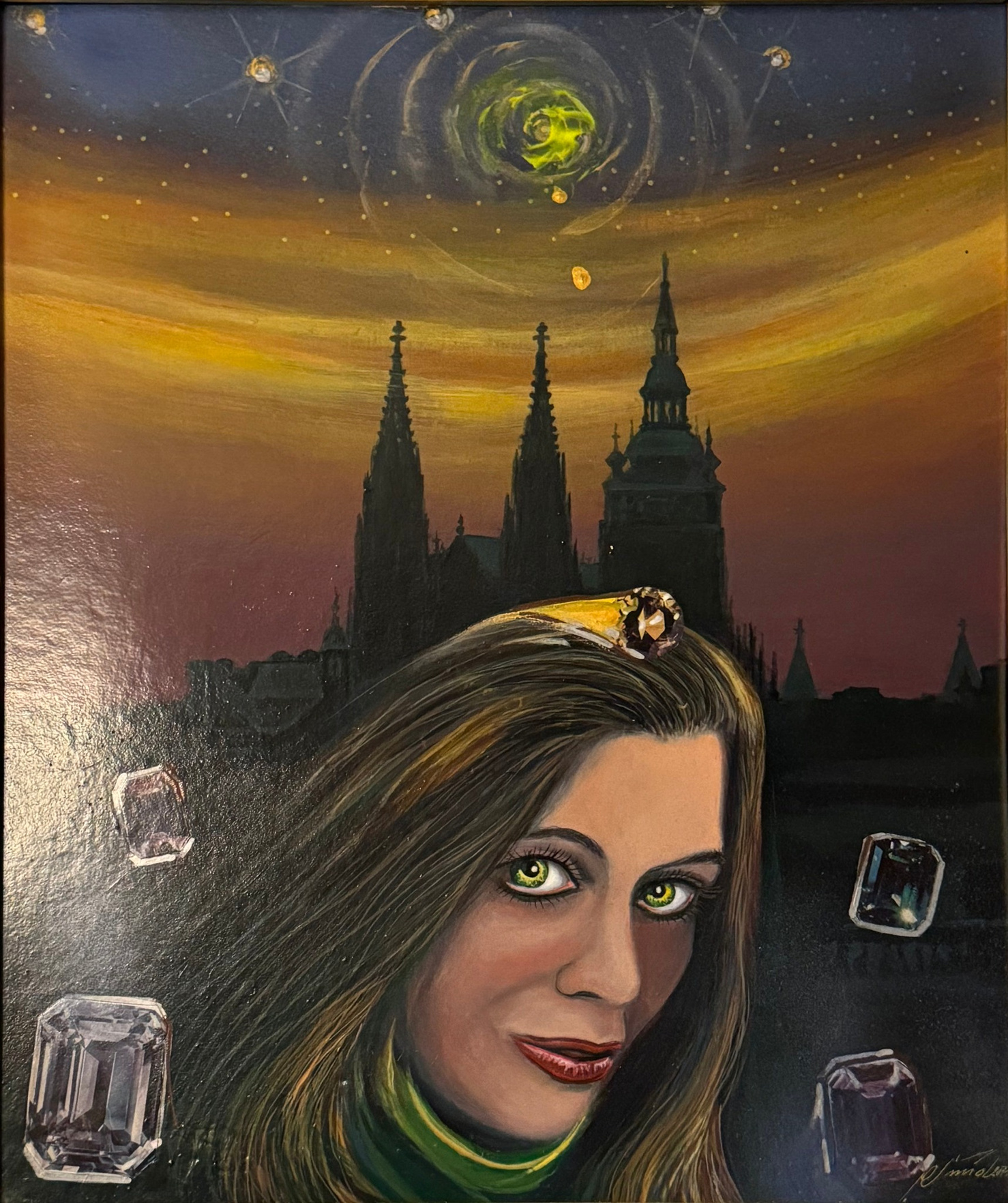 Dánská návštěva akryl na sololitu