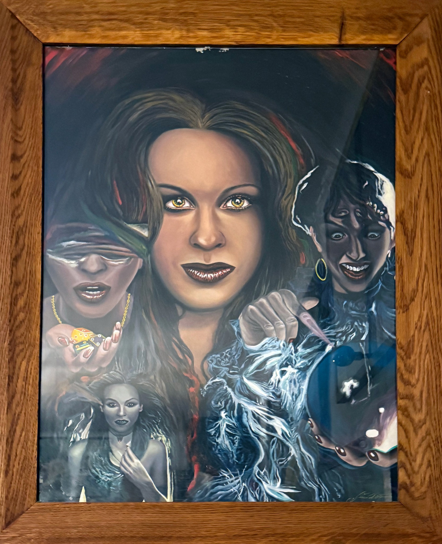 Čarodějnice akryl na sololitu